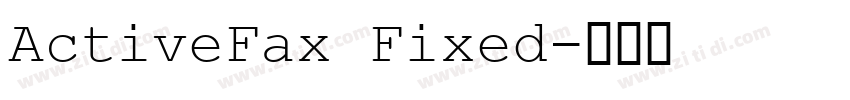 ActiveFax Fixed字体转换